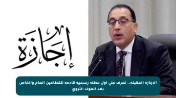 الإجازة المقبلة.. تعرف على أول عطلة رسمية قادمة للقطاعين العام والخاص بعد المولد النبوي